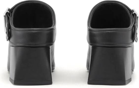 Courrèges Gogo 55 mm leren muiltjes Zwart