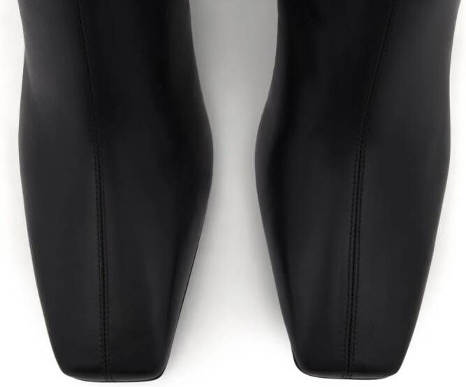 Courrèges Heritage leren knielaarzen Zwart