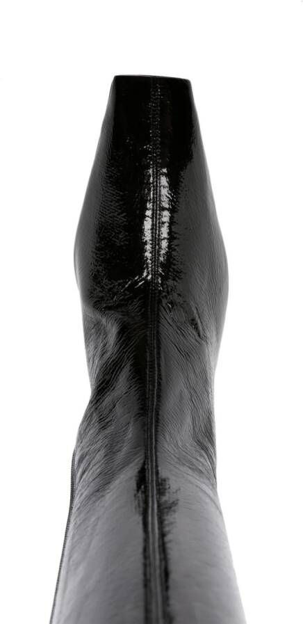Courrèges Leren knielaarzen Zwart