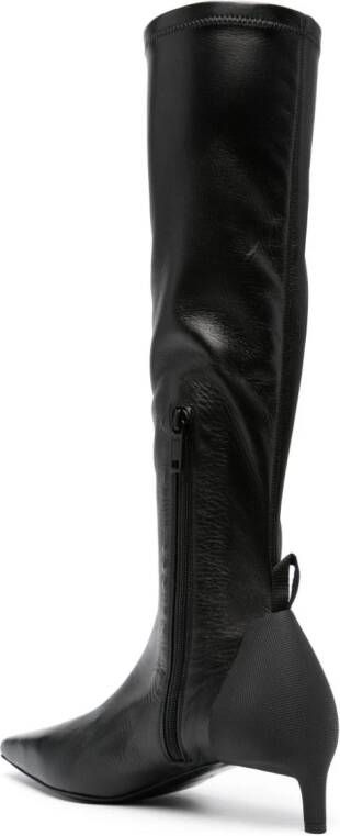 Courrèges Scuba Stretch leren laarzen Zwart