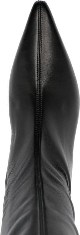 Courrèges Scuba Stretch leren laarzen Zwart