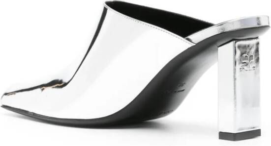 Courrèges Sleek 70mm gespiegelde muiltjes Zilver