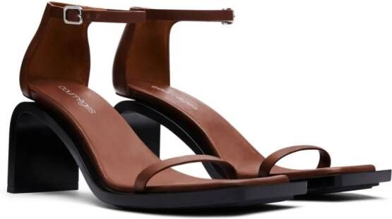 Courrèges Stream leren sandalen 75 mm Bruin