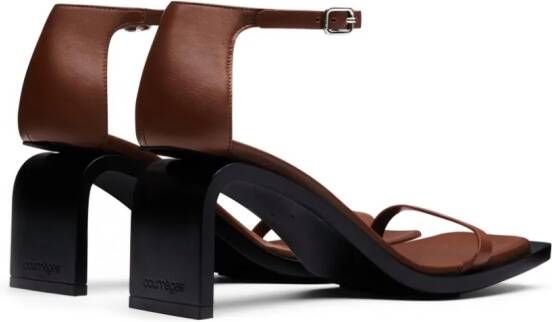 Courrèges Stream leren sandalen 75 mm Bruin