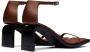 Courrèges Stream leren sandalen 75 mm Bruin - Thumbnail 3