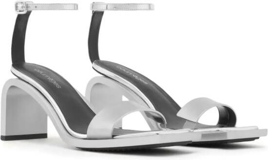 Courrèges Stream Mirror leren sandalen Zilver