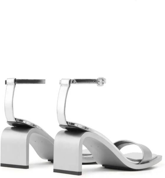Courrèges Stream Mirror leren sandalen Zilver
