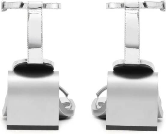 Courrèges Stream Mirror leren sandalen Zilver