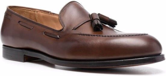 Crockett & Jones Leren loafers Bruin