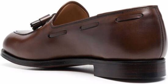 Crockett & Jones Leren loafers Bruin