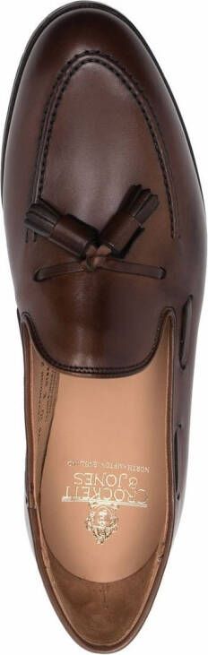 Crockett & Jones Leren loafers Bruin