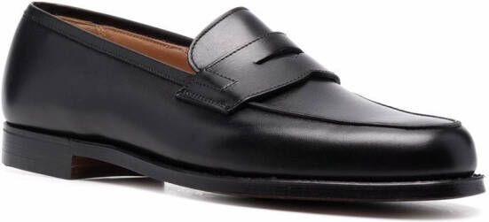 Crockett & Jones Leren penny loafers Zwart