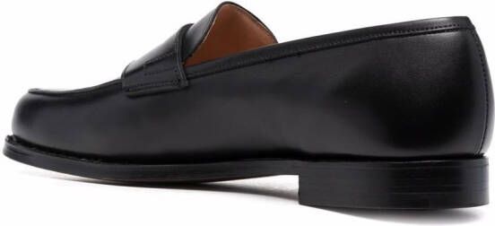 Crockett & Jones Leren penny loafers Zwart