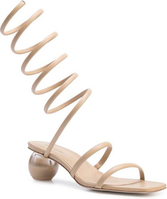 Sandales Plates Cult Gaia Malfi - Taille 36 (US 6), Beige/marron Raphia, Bout Ouvert - Occasion Très Bon état