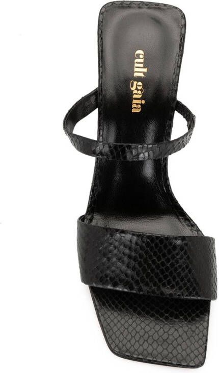 Cult Gaia Rene sandalen met bewerkte hak Zwart