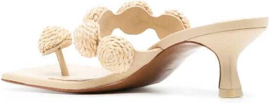 Cult Gaia Sarina sandalen met applicatie Beige