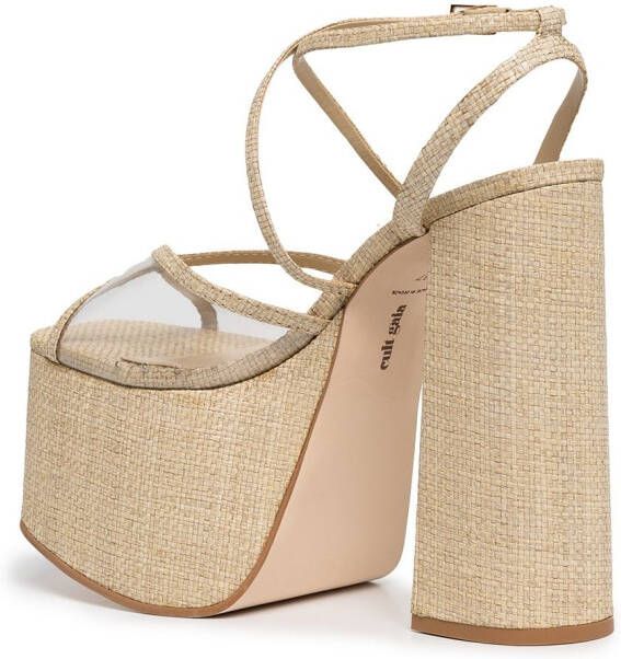 Cult Gaia Sofie sandalen met plateauzool Beige