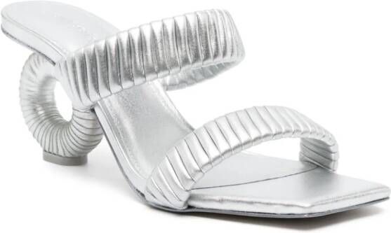 Cult Gaia Valence leren sandalen Zilver