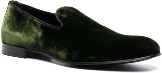 D4.0 Fluwelen loafers Groen
