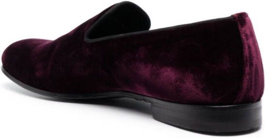 D4.0 Fluwelen loafers Rood