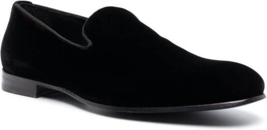 D4.0 Fluwelen loafers Zwart