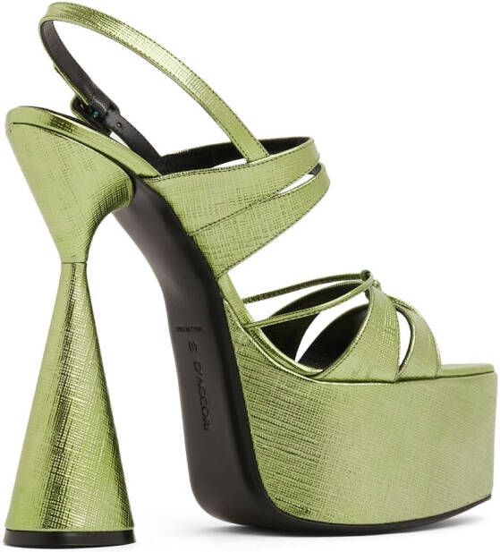 D'ACCORI Belle sandalen met plateauzool Groen