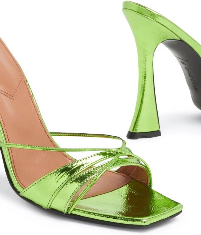 D'ACCORI Lust metallic muiltjes Groen