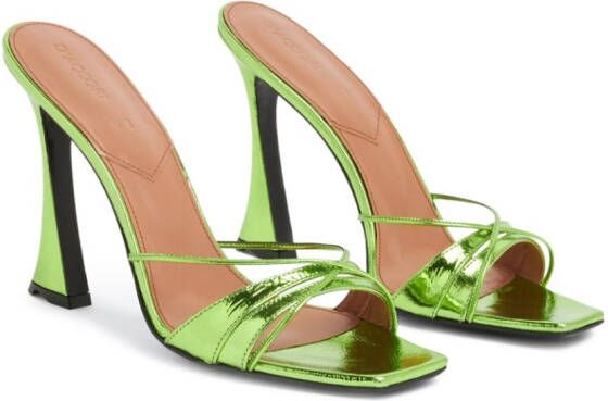 D'ACCORI Lust metallic muiltjes Groen