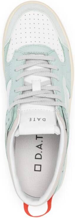 D.A.T.E. Leren sneakers met logo-reliëf Wit