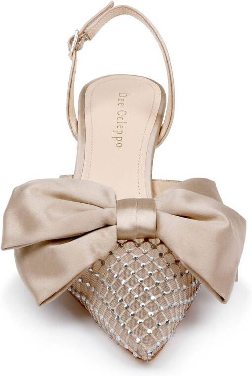 Dee Ocleppo Brazil satijnen slingback pumps Beige