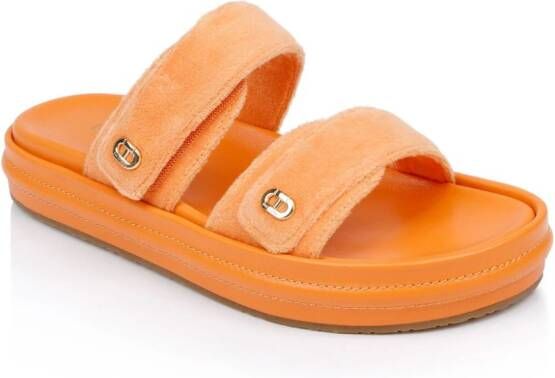 Dee Ocleppo Finland slippers met dubbele bandjes Oranje