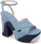 Dee Ocleppo Havana denim sandalen met plateauzool Blauw - Thumbnail 2