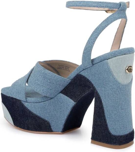 Dee Ocleppo Havana denim sandalen met plateauzool Blauw