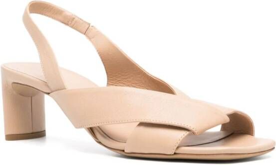 Del Carlo 55mm leather sandals Beige