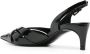 Del Carlo 60mm slingback leren sandalen Zwart - Thumbnail 3