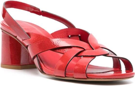 Del Carlo 65mm lakleren sandalen Rood