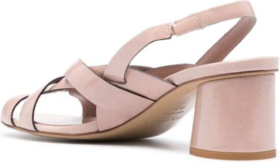 Del Carlo 65mm lakleren sandalen Roze