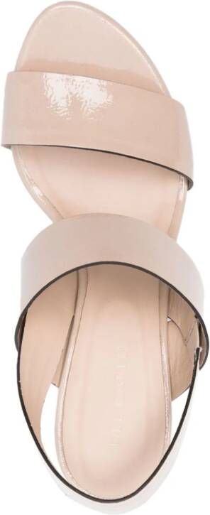 Del Carlo 75mm lakleren pumps Beige