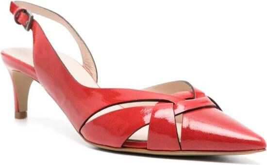 Del Carlo Décolleté slingback pumps Rood