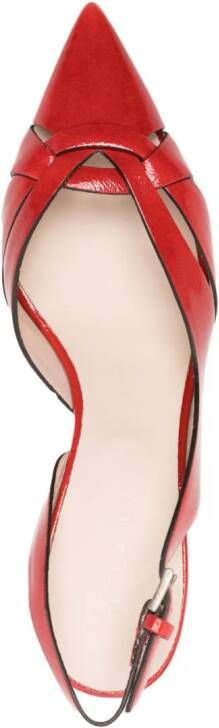 Del Carlo Décolleté slingback pumps Rood