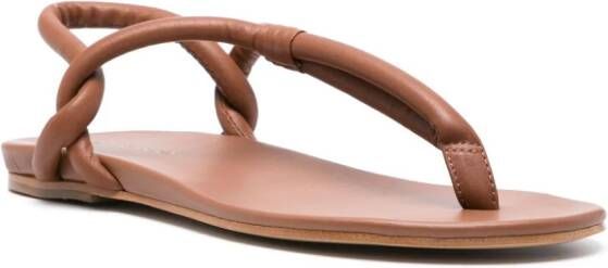 Del Carlo Dytt gewatteerde leren sandalen Bruin