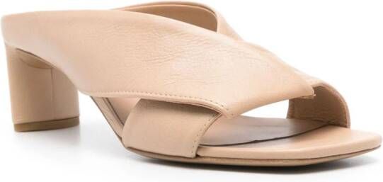 Del Carlo 55 mm Moor leren muiltjes Beige