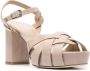 Del Carlo Madrid leren sandalen Roze - Thumbnail 2