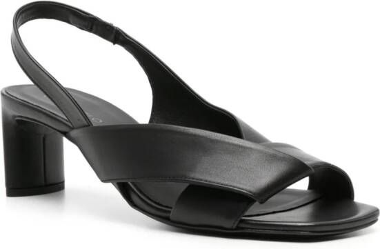 Del Carlo Moor 55mm lakleren sandalen Zwart