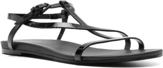 Del Carlo Neil lakleren sandalen Zwart