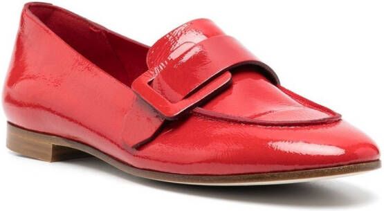 Del Carlo Leren loafers Rood