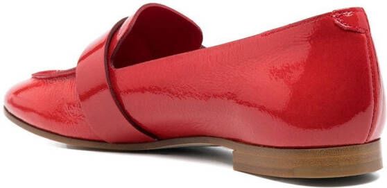 Del Carlo Leren loafers Rood