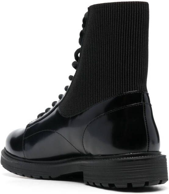 Diesel Alabama combat boots met elastisch vlak Zwart