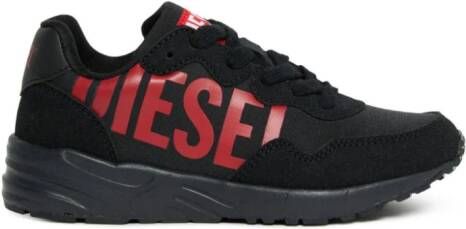 Diesel Kids Sneakers met logoprint Zwart