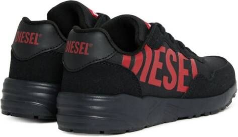 Diesel Kids Sneakers met logoprint Zwart